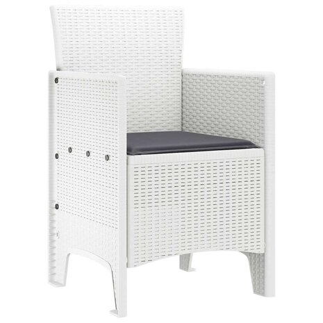Tuinstoel 2 pcs Wit 53 x 49 x 85 cm PP 4