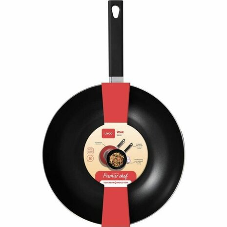 Wokpan Livoo Rood Aluminium Ø 32 cm 5
