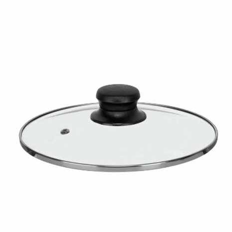 Pannedeksel Kinvara CN-SW1304-20CM CN-SW1304-20CM Transparant Zilverkleurig Zilver Metaal Glas Roestvrij staal Kristal Staal 20