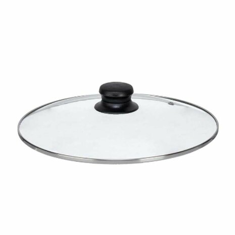 Pannedeksel Kinvara CN-SW1304-26CM CN-SW1304-26CM Transparant Zilverkleurig Zilver Metaal Glas Roestvrij staal Kristal Staal 26
