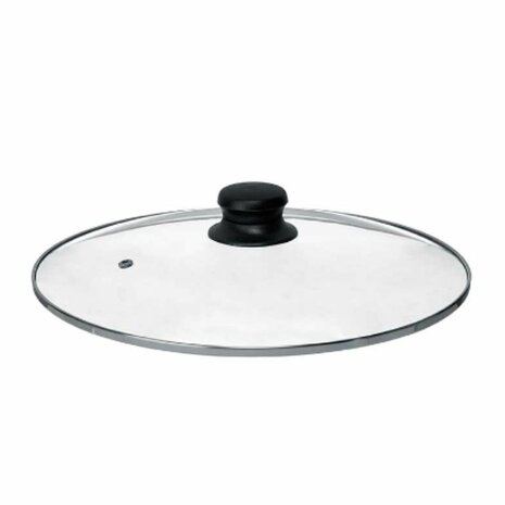 Pannedeksel Kinvara CN-SW1304-28CM CN-SW1304-28CM Transparant Zilverkleurig Zilver Metaal Glas Roestvrij staal Kristal Staal 28