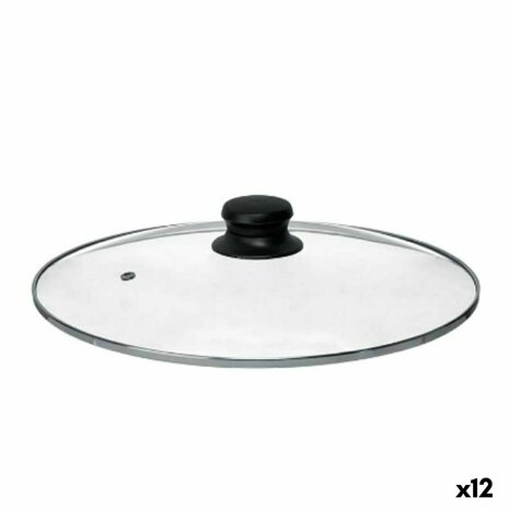 Pannedeksel Kinvara CN-SW1304-30CM CN-SW1304-30CM Transparant Zilverkleurig Zilver Metaal Glas Roestvrij staal Kristal Staal 30