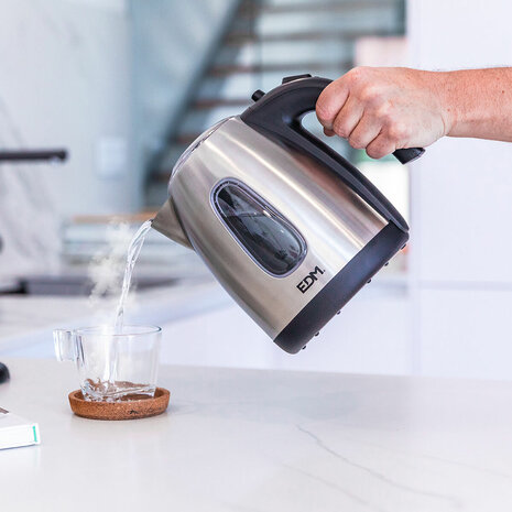 Waterkoker EDM 07656 Kettle Zwart Roestvrij staal 2200 W 1,7 L 5