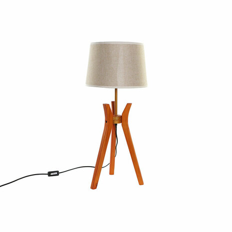 Bureaulamp DKD Home Decor Bruin Beige Polyester Hout 220 V 50 W 1
