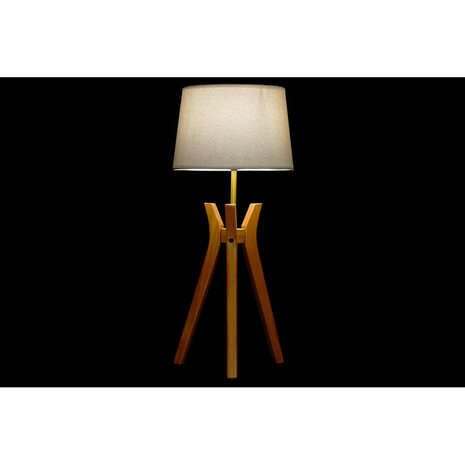 Bureaulamp DKD Home Decor Bruin Beige Polyester Hout 220 V 50 W 2