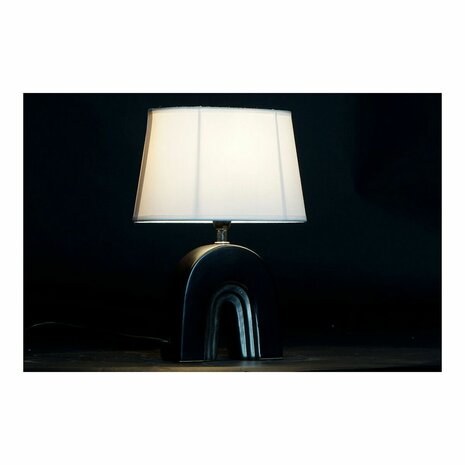 Bureaulamp DKD Home Decor Keramisch Zwart Polyester (20 x 20 x 31 cm) (2 pcs) 1