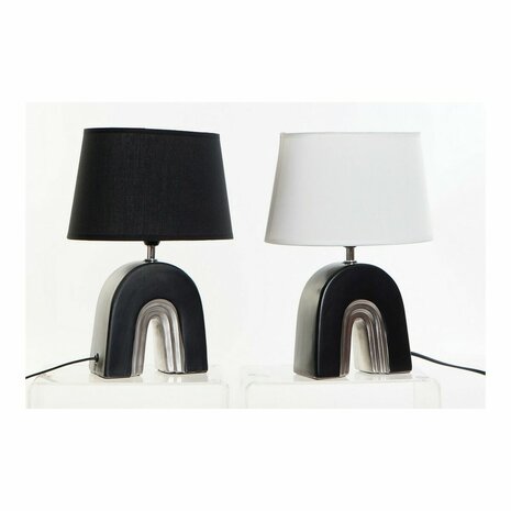 Bureaulamp DKD Home Decor Keramisch Zwart Polyester (20 x 20 x 31 cm) (2 pcs) 4