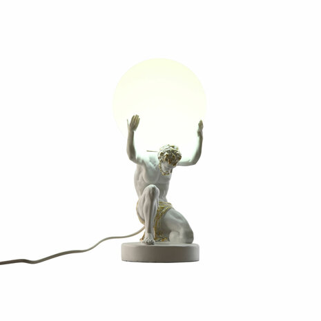 Bureaulamp Home ESPRIT Wit Gouden Hars Plastic 220 V 14 x 14 x 32 cm 5