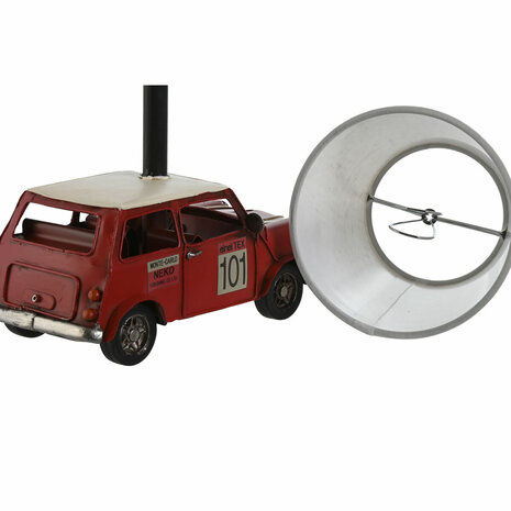 Bureaulamp Home ESPRIT Wit Rood Linnen Metaal 20 x 14 x 27 cm 3