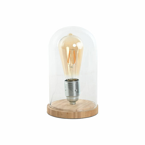 Bureaulamp Home ESPRIT Natuurlijk Bamboe Kristal 50 W 220 V 13 x 13 x 22 cm 1