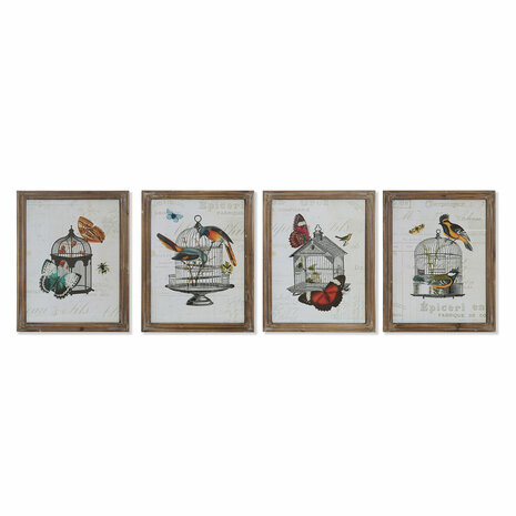 Canvas DKD Home Decor Hout Canvas 34 x 2 x 44 cm 3