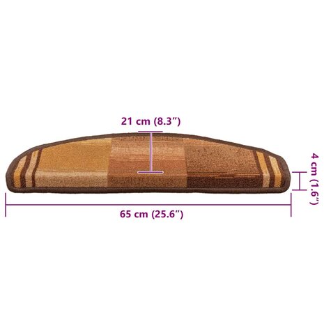 Trapmatten zelfklevend 5 st 65x21x4 cm bruin 8