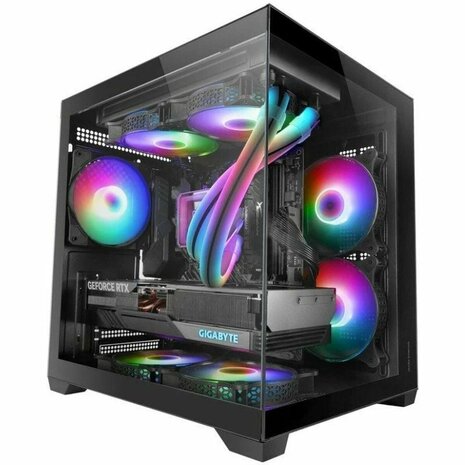Micro ATX/ITX Mini tower BehuizingBehuizing Mars Gaming MCVIEW2 Zwart 1