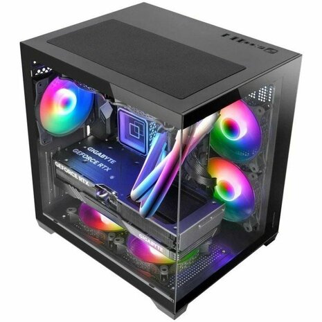 Micro ATX/ITX Mini tower BehuizingBehuizing Mars Gaming MCVIEW2 Zwart 2