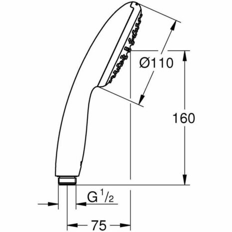 Douchekop Grohe Plastic 3