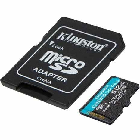 Micro SD kaart met adapter Kingston CANVAS Go! Plus 512GB microSD XC 512 GB 2