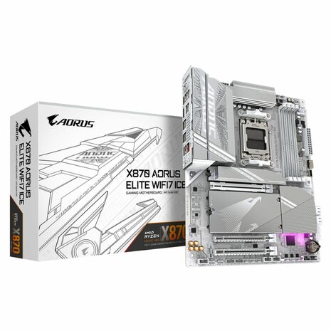 Moederbord Gigabyte X870 AORUS ELITE WF7 ICE AMD X870 AMD AM5 1