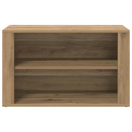 Schoenenrek met plank artisanaal eikenkleurig 75 x 35 x 45 cm 5