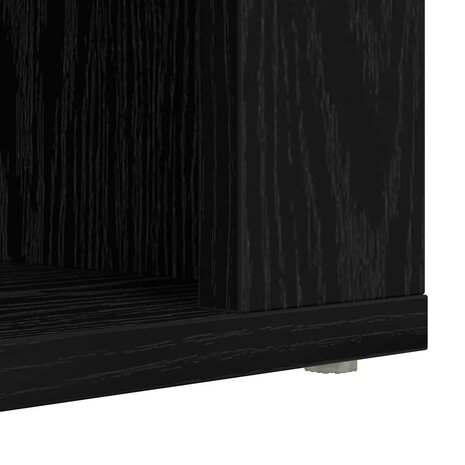 Schoenenrek met plank Zwart eiken 75 x 35 x 45 cm Bewerkt hout 8