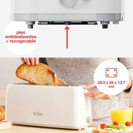 Broodrooster Solac TL5421 Wit 1200 W 8