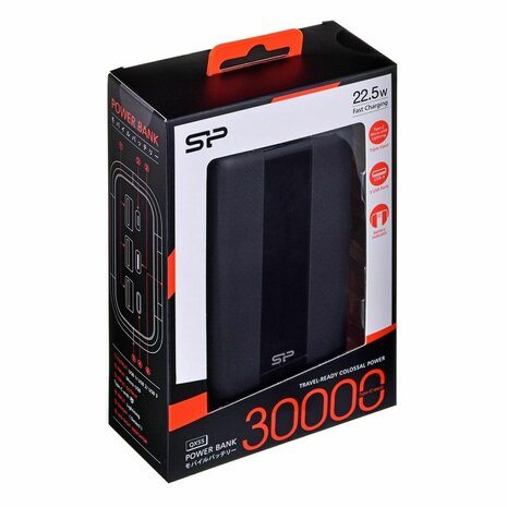 Powerbank Silicon Power QX55 Zwart 30000 mAh 8