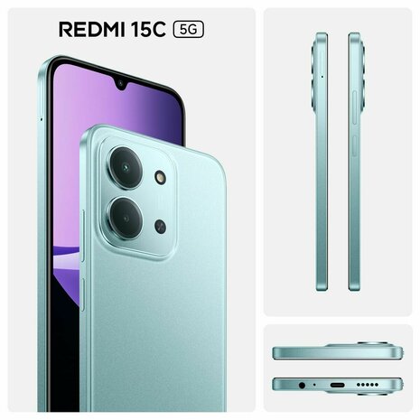 Smartphone Xiaomi Redmi 15C Octa Core 4 GB RAM 128 GB Groen 6,9" 5