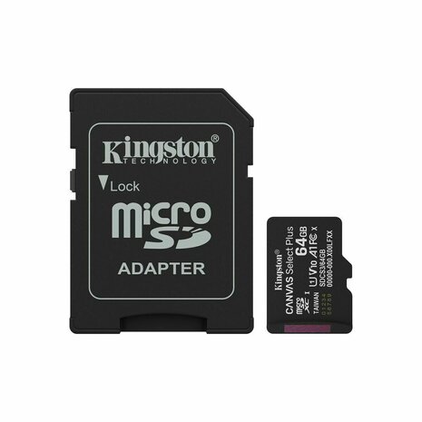 Micro SD kaart met adapter Kingston SDCS3/64GB 64 GB 4