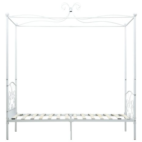 Hemelbedframe metaal wit 100x200 cm 4