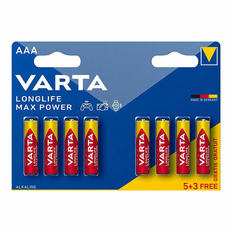Batterijen Varta longlife max power aaa - lr03 1,5 V AAA (8 Onderdelen) (10 Stuks) 2