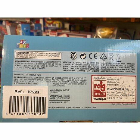 Knuffel Fisher-Price Aap 20 cm Plastic 6