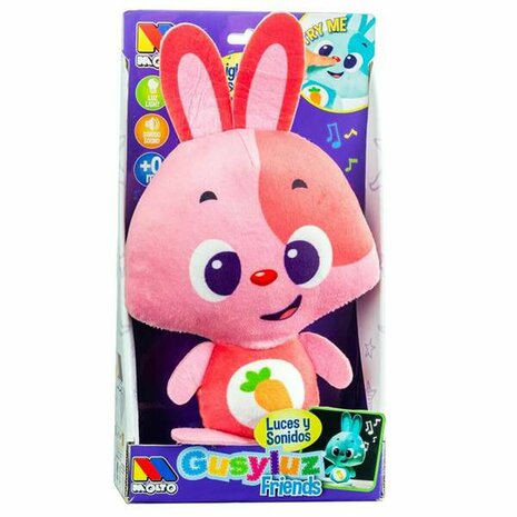 Knuffel met Geluid Moltó Gusy luz Baby Bunny Roze 7,5 cm 3