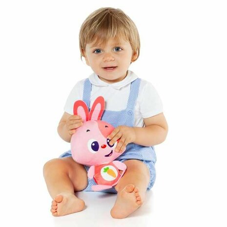 Knuffel met Geluid Moltó Gusy luz Baby Bunny Roze 7,5 cm 7