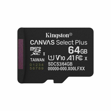 Micro SD kaart met adapter Kingston SDCS3/64GBSP 64 GB 5