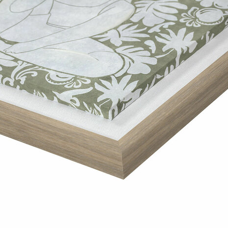 Canvas DKD Home Decor Kristal Canvas Hout MDF 42 x 3 x 42 cm 3