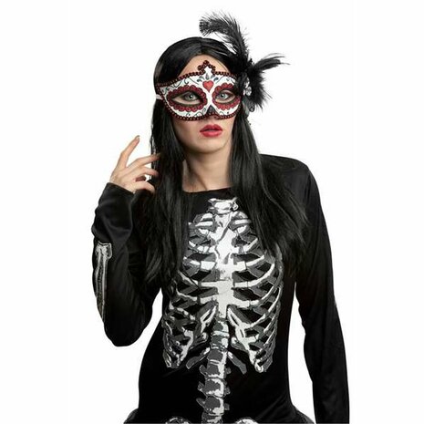 Blinddoek My Other Me Één maat Wit Rood 1