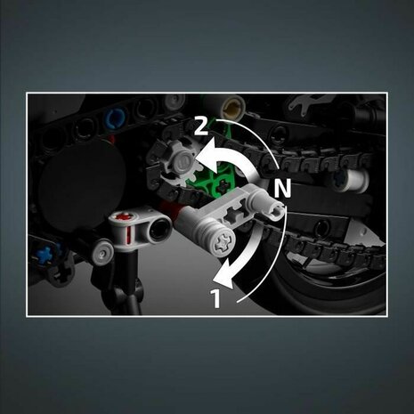 Bouwspel Lego Technic 42170 Kawasaki Ninja H2R Zwart 643 Onderdelen 4