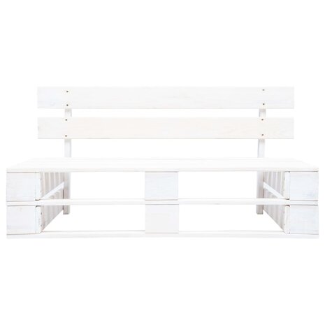 Tuinbank pallet hout wit 2