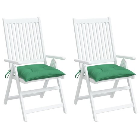 Stoelkussens 2 st 40x40x7 cm oxford stof groen 4