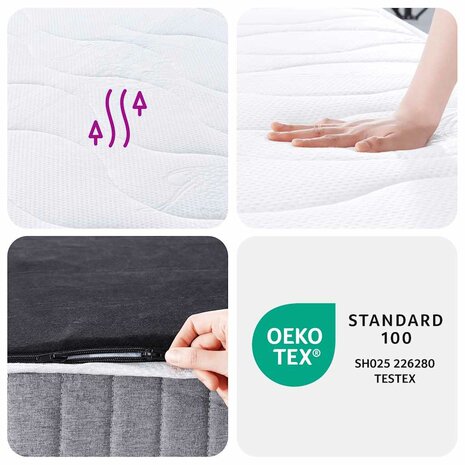 Pocketveringmatras middelhard 100x220 cm 6