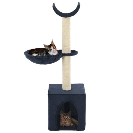 Kattenkrabpaal met sisal krabpalen 105 cm blauw 2