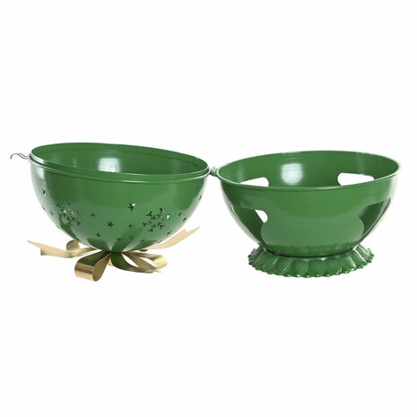Kerstversiering Home ESPRIT Rood Groen Gouden 31,5 X 31,5 X 35,5 CM (2 Stuks) 3