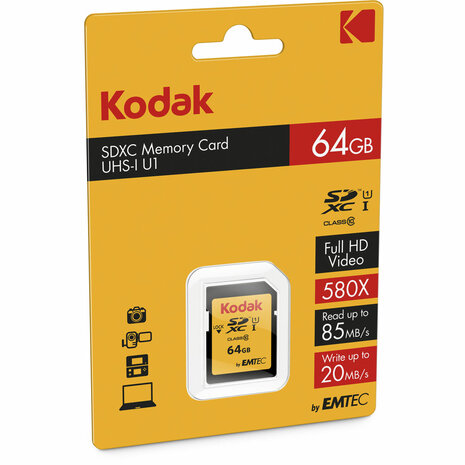 Micro SD kaart met adapter Kodak EKMSD64GXC10K 64 GB 3