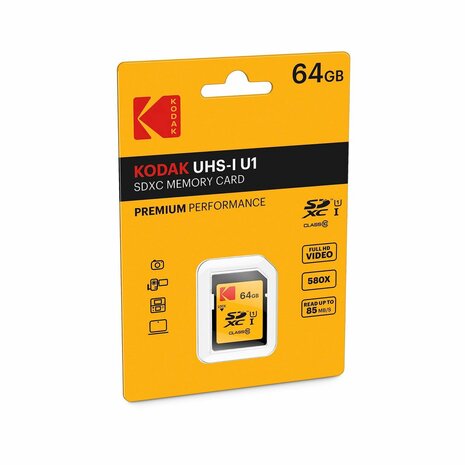 Micro SD kaart met adapter Kodak EKMSD64GXC10K 64 GB 6