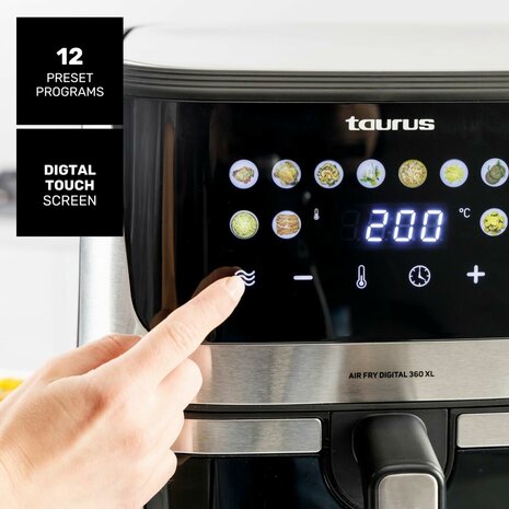 Airfryer Taurus AIR FRY 360XL Zwart 2100 W 8 L 3