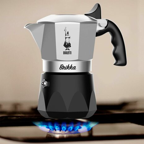 Percolator Bialetti BRIKKA Zwart Aluminium 2 Koppar 4