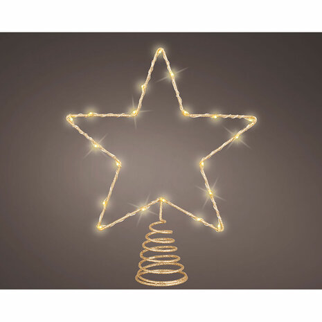 Kerstster Lumineo Gouden Metaal 27 x 22 x 5 cm 2