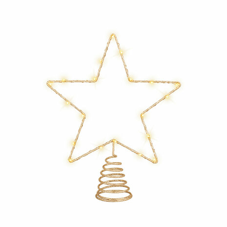 Kerstster Lumineo Gouden Metaal 27 x 22 x 5 cm 3