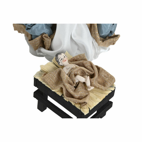 Kerststal set Home ESPRIT Blauw Wit 20 x 15 x 30 cm (9 Onderdelen) 1