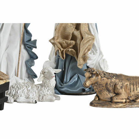 Kerststal set Home ESPRIT Blauw Wit 20 x 15 x 30 cm (9 Onderdelen) 2