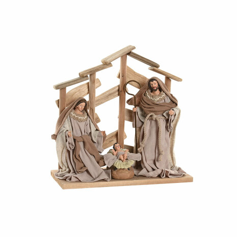 Kerststal set Home ESPRIT Bruin Beige Hout MDF 3